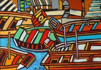 Anwar Maqsood, 24 x 36 Inch, Acrylic on Canvas,  Seascape Painting, AC-AWM-037